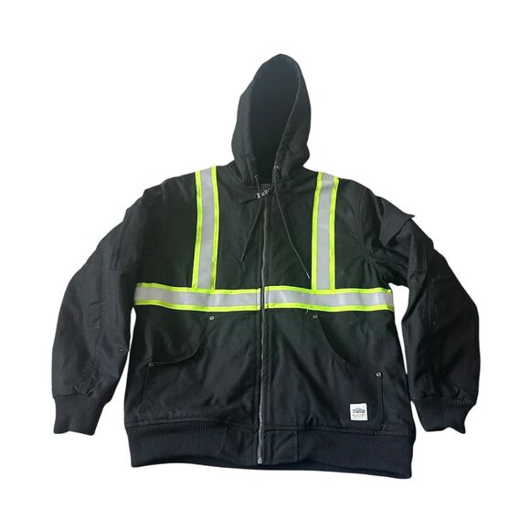 Bass Creek Workwear High Visibility Men's Safety Lined Coat Men's Size M Yellow - Picture 1 of 4